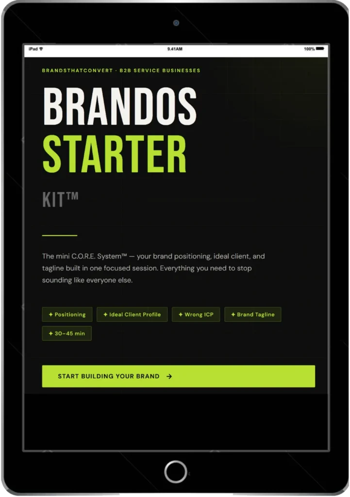 Brand Homepage 11 BrandOS Starter iPad Mockup